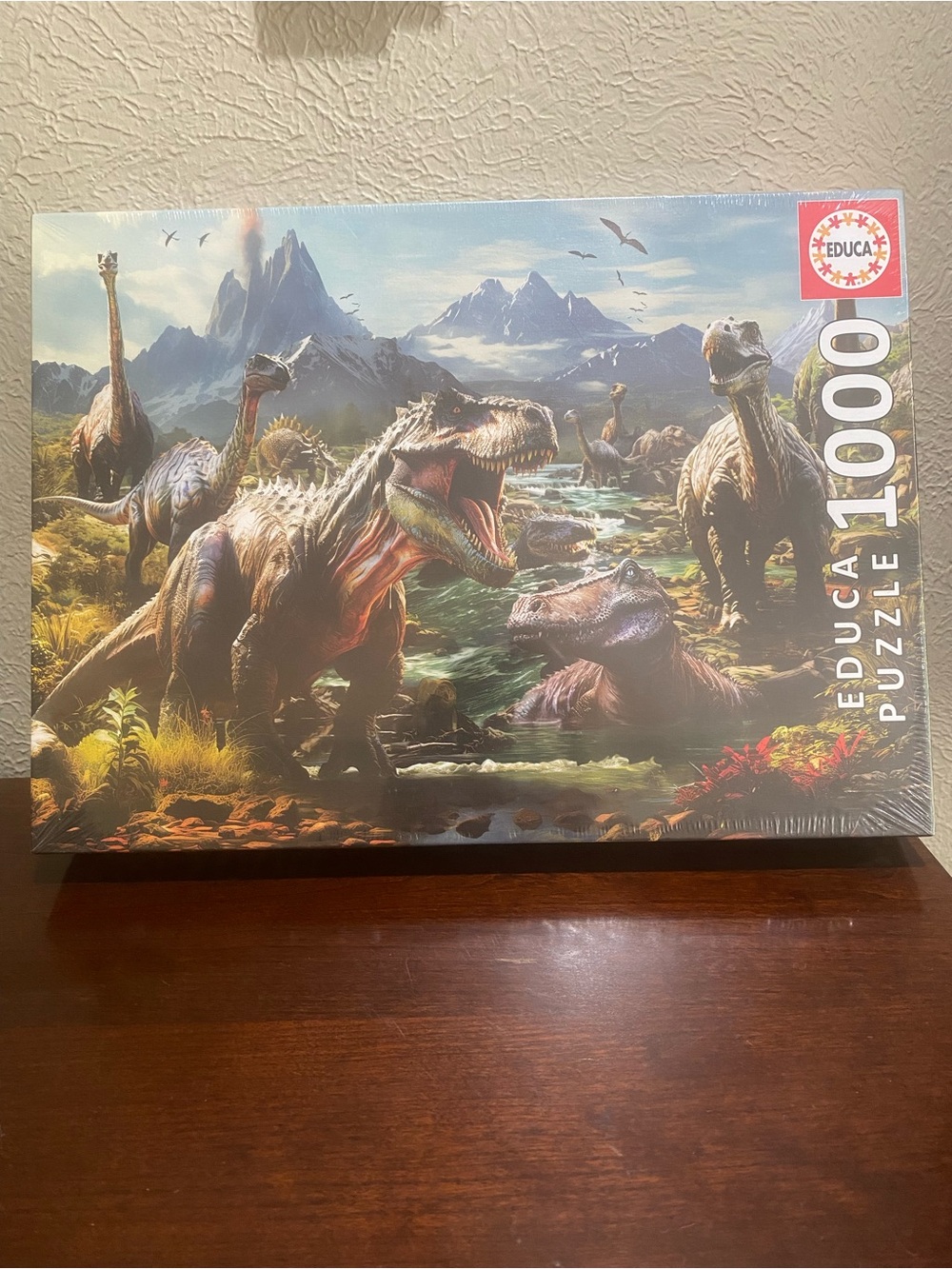 Educa, 1000-Piece Fierce Dinosaurs Landscape Puzzle…68x48 when Finished